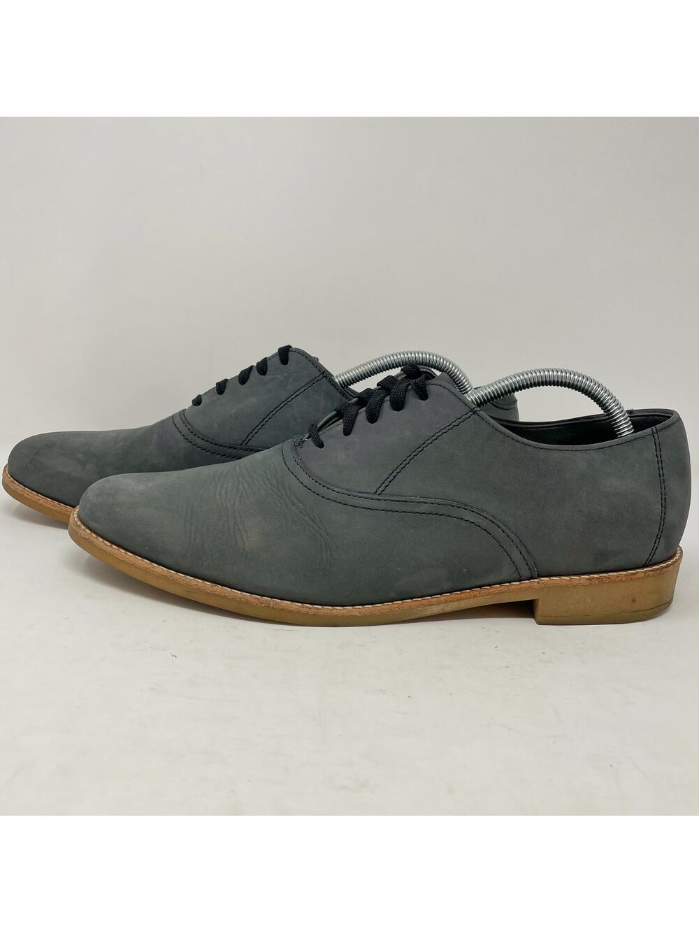 Dexter Leather Nubuck Oxfords Blue Grey Mens Size 10.5 USA